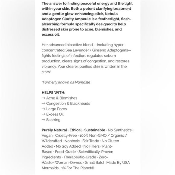 Earth Harbor Naturals Nebula Adaptogen Clarity Ampoule NEW IN BOX - Picture 6 of 7